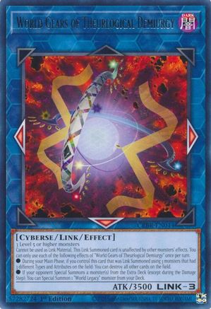 World Gears of Theurlogical Demiurgy (CRBR-EN044) - Crossover Breakers 1st Edition Crossover Breakers Yugioh Single Squirtle Squad Card Shop.