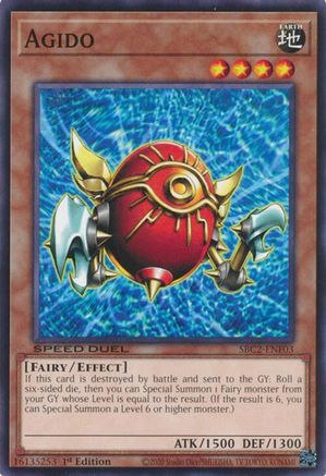 Agido (SBC2-ENF03) - Speed Duel: Battle City Finals 1st Edition Speed Duel: Battle City Finals Yugioh Single Squirtle Squad Card Shop.