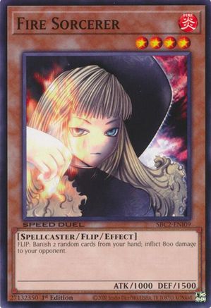 Fire Sorcerer (SBC2-ENI09) - Speed Duel: Battle City Finals 1st Edition Speed Duel: Battle City Finals Yugioh Single Squirtle Squad Card Shop.