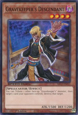 Gravekeeper's Descendant (SBC2-ENF11) - Speed Duel: Battle City Finals 1st Edition Speed Duel: Battle City Finals Yugioh Single Squirtle Squad Card Shop.