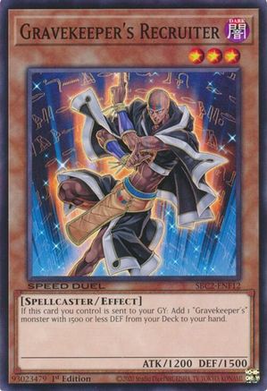 Gravekeeper's Recruiter (SBC2-ENF12) - Speed Duel: Battle City Finals 1st Edition Speed Duel: Battle City Finals Yugioh Single Squirtle Squad Card Shop.