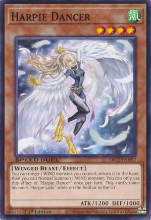 Harpie Dancer (SBC2-ENH02) - Speed Duel: Battle City Finals 1st Edition Speed Duel: Battle City Finals Yugioh Single Squirtle Squad Card Shop.