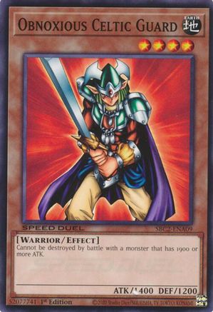 Obnoxious Celtic Guard (SBC2-ENA09) - Speed Duel: Battle City Finals 1st Edition Speed Duel: Battle City Finals Yugioh Single Squirtle Squad Card Shop.