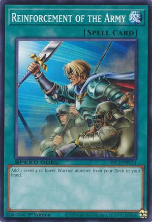 Reinforcement of the Army (SBC2-ENC14) - Speed Duel: Battle City Finals 1st Edition Speed Duel: Battle City Finals Yugioh Single Squirtle Squad Card Shop.