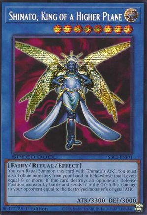 Shinato, King of a Higher Plane (PSR) (SBC2-ENI01) - Speed Duel: Battle City Finals 1st Edition Speed Duel: Battle City Finals Yugioh Single Squirtle Squad Card Shop.