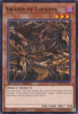 Swarm of Locusts (SBC2-ENG07) - Speed Duel: Battle City Finals 1st Edition Speed Duel: Battle City Finals Yugioh Single Squirtle Squad Card Shop.