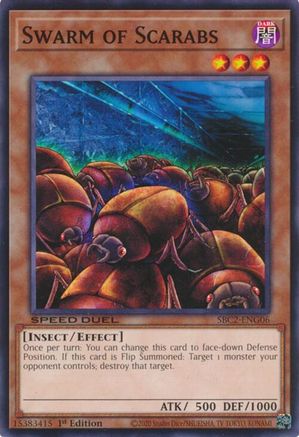 Swarm of Scarabs (SBC2-ENG06) - Speed Duel: Battle City Finals 1st Edition Speed Duel: Battle City Finals Yugioh Single Squirtle Squad Card Shop.