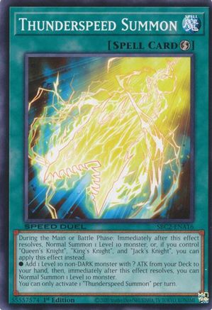Thunderspeed Summon (SBC2-ENA16) - Speed Duel: Battle City Finals 1st Edition Speed Duel: Battle City Finals Yugioh Single Squirtle Squad Card Shop.