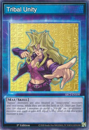 Tribal Unity (SBC2-ENS08) - Speed Duel: Battle City Finals 1st Edition Speed Duel: Battle City Finals Yugioh Single Squirtle Squad Card Shop.