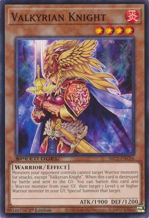 Valkyrian Knight (SBC2-ENC06) - Speed Duel: Battle City Finals 1st Edition Speed Duel: Battle City Finals Yugioh Single Squirtle Squad Card Shop.