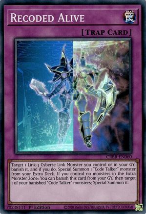 Recoded Alive (SR) (CRBR-EN060) - Crossover Breakers 1st Edition Crossover Breakers Yugioh Single Squirtle Squad Card Shop.