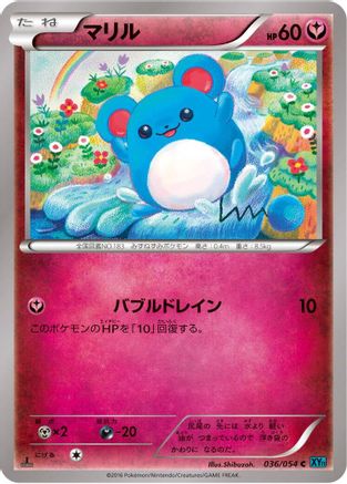 Marill (036/054) - XY11Br Cruel Traitor 1st Edition XY11-Br: Cruel Traitor Pokemon Japanese Single Squirtle Squad Card Shop.