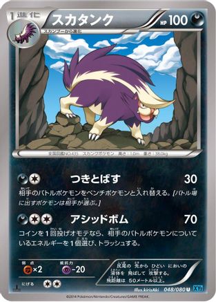 Skuntank (048/080) - XY2 Wild Blaze 1st Edition XY2: Wild Blaze Pokemon Japanese Single Squirtle Squad Card Shop.