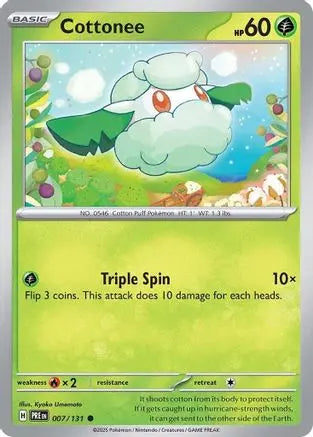 Cottonee 007 SV Prismatic Evolutions - Common