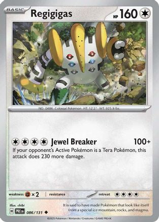 Regigigas 086 - Reverse Holofoil SV Prismatic Evolutions - Uncommon SV: Prismatic Evolutions Pokemon Single Squirtle Squad Card Shop.