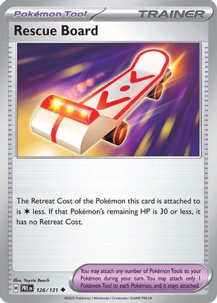 Rescue Board 126 - Reverse Holofoil SV Prismatic Evolutions - Uncommon SV: Prismatic Evolutions Pokemon Single Squirtle Squad Card Shop.