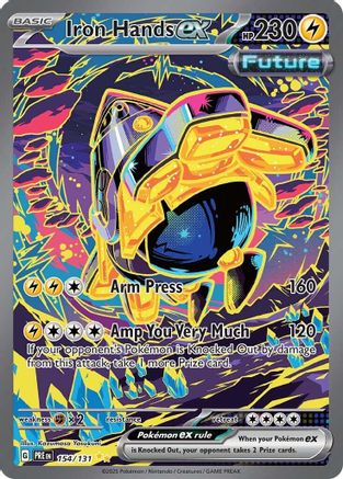 Iron Hands ex 154/131 - Holofoil SV Prismatic Evolutions - Special Illustration Rare SV: Prismatic Evolutions Pokemon Single Squirtle Squad Card Shop.