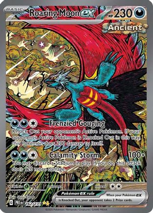 Roaring Moon ex 162 - Holofoil SV Prismatic Evolutions - Special Illustration Rare SV: Prismatic Evolutions Pokemon Single Squirtle Squad Card Shop.