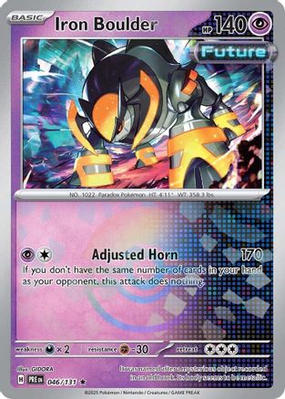 Iron Boulder (Poke Ball Pattern) 046 - Holofoil SV Prismatic Evolutions - Rare SV: Prismatic Evolutions Pokemon Single Squirtle Squad Card Shop.