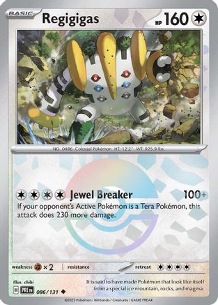 Regigigas (Poke Ball Pattern) 086 - Holofoil SV Prismatic Evolutions - Uncommon SV: Prismatic Evolutions Pokemon Single Squirtle Squad Card Shop.