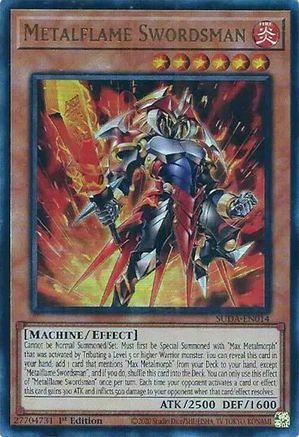 Metalflame Swordsman (SUDA-EN014) - Supreme Darkness 1st Edition Supreme Darkness Yugioh Single Squirtle Squad Card Shop.