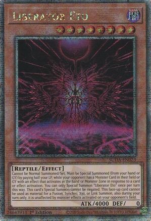 Liberator Eto (Quarter Century Secret Rare) (SUDA-EN023) - Supreme Darkness 1st Edition Supreme Darkness Yugioh Single Squirtle Squad Card Shop.
