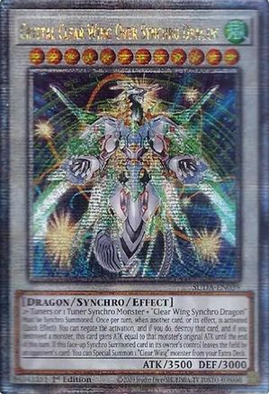 Crystal Clear Wing Over Synchro Dragon (Quarter Century Secret Rare) (SUDA-EN039) - Supreme Darkness 1st Edition Supreme Darkness Yugioh Single Squirtle Squad Card Shop.