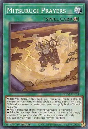 Mitsurugi Prayers (SUDA-EN094) - Supreme Darkness 1st Edition Supreme Darkness Yugioh Single Squirtle Squad Card Shop.