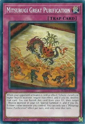 Mitsurugi Great Purification (SUDA-EN096) - Supreme Darkness 1st Edition Supreme Darkness Yugioh Single Squirtle Squad Card Shop.