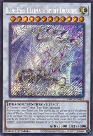 Blue-Eyes Ultimate Spirit Dragon (Secret Rare) (SDWD-EN043) - Structure Deck: Blue-Eyes White Destiny Unlimited Structure Deck: Blue-Eyes White Destiny Yugioh Single Squirtle Squad Card Shop.