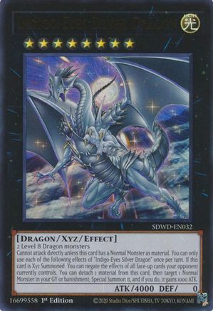 Indigo-Eyes Silver Dragon (SDWD-EN032) - Structure Deck: Blue-Eyes White Destiny Unlimited Structure Deck: Blue-Eyes White Destiny Yugioh Single Squirtle Squad Card Shop.