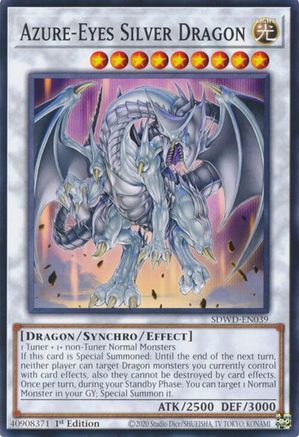 Azure-Eyes Silver Dragon (SDWD-EN039) - Structure Deck: Blue-Eyes White Destiny Unlimited Structure Deck: Blue-Eyes White Destiny Yugioh Single Squirtle Squad Card Shop.