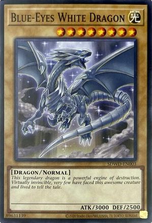 Blue-Eyes White Dragon (SDWD-EN003) (Unlimited Misprint) (SDWD-EN003) - Structure Deck: Blue-Eyes White Destiny Unlimited Structure Deck: Blue-Eyes White Destiny Yugioh Single Squirtle Squad Card Shop.
