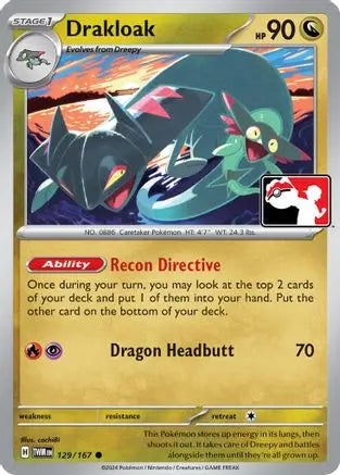 Drakloak 129 - Holofoil Prize Pack Series Cards - Common