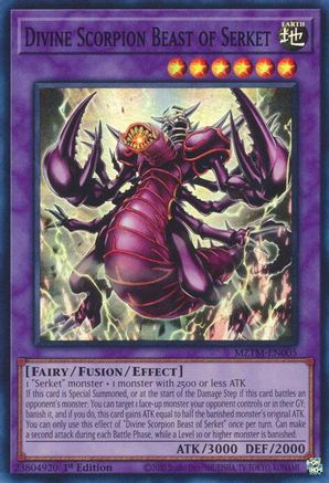 Divine Scorpion Beast of Serket (MZTM-EN005) - Maze of the Master 1st Edition Maze of the Master Yugioh Single Squirtle Squad Card Shop.