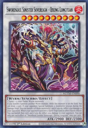 Swordsoul Sinister Sovereign - Qixing Longyuan (MZTM-EN090) - Maze of the Master 1st Edition Maze of the Master Yugioh Single Squirtle Squad Card Shop.