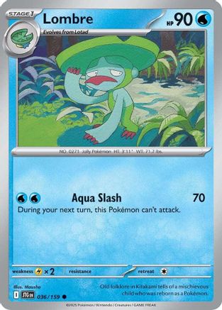Lombre 036 SV09 Journey Together - Common SV09: Journey Together Pokemon Single Squirtle Squad Card Shop.