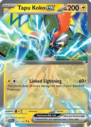 Pokémon TCG – Tapu Koko ex 051/159 – Journey Together – Double Rare SV09: Journey Together Pokemon Single Squirtle Squad Card Shop.