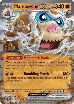 Mamoswine ex 079/159 – Journey Together – Holofoil Double Rare