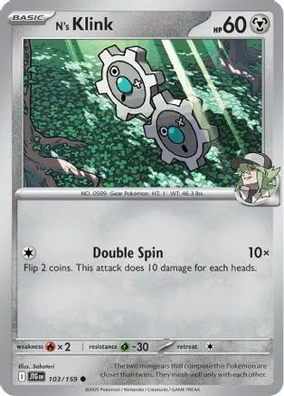 N's Klink 103 - Reverse Holofoil SV09 Journey Together - Common
