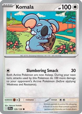 Komala 129 SV09 Journey Together - Common SV09: Journey Together Pokemon Single Squirtle Squad Card Shop.