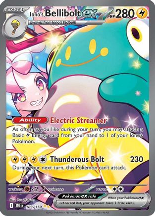 Iono's Bellibolt ex 183/159 - Holofoil SV09 Journey Together - Special Illustration Rare SV09: Journey Together Pokemon Single Squirtle Squad Card Shop.