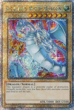 Blue-Eyes White Dragon (New Art) (Quarter Century Secret Rare) (RA04-EN002) - Quarter Century Stampede 1st Edition Quarter Century Stampede Yugioh Single Squirtle Squad Card Shop.