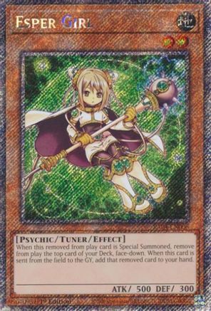 Esper Girl (Platinum Secret Rare) (RA04-EN006) - Quarter Century Stampede 1st Edition Quarter Century Stampede Yugioh Single Squirtle Squad Card Shop.