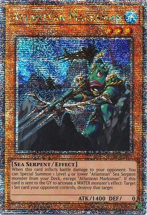 Atlantean Marksman (Quarter Century Secret Rare) (RA04-EN009) - Quarter Century Stampede 1st Edition Quarter Century Stampede Yugioh Single Squirtle Squad Card Shop.