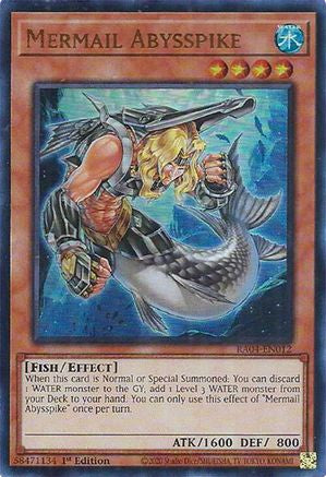 Mermail Abysspike (UR) (RA04-EN012) - Quarter Century Stampede 1st Edition Quarter Century Stampede Yugioh Single Squirtle Squad Card Shop.