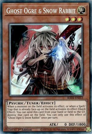 Ghost Ogre & Snow Rabbit (PCR) (RA04-EN015) - Quarter Century Stampede 1st Edition Quarter Century Stampede Yugioh Single Squirtle Squad Card Shop.