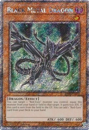 Black Metal Dragon (Platinum Secret Rare) (RA04-EN016) - Quarter Century Stampede 1st Edition Quarter Century Stampede Yugioh Single Squirtle Squad Card Shop.
