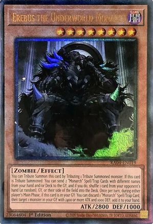 Erebus the Underworld Monarch (PUR) (RA04-EN019) - Quarter Century Stampede 1st Edition Quarter Century Stampede Yugioh Single Squirtle Squad Card Shop.