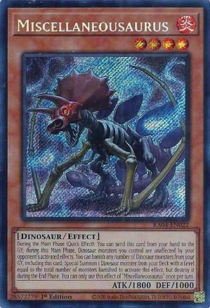Miscellaneousaurus (Secret Rare) (RA04-EN022) - Quarter Century Stampede 1st Edition Quarter Century Stampede Yugioh Single Squirtle Squad Card Shop.